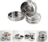 Set Set Backpacking Toyvian Outdoor Camping Cookware Stainless Steel Pot Pan Foldable Handle Portable Cooking Kit