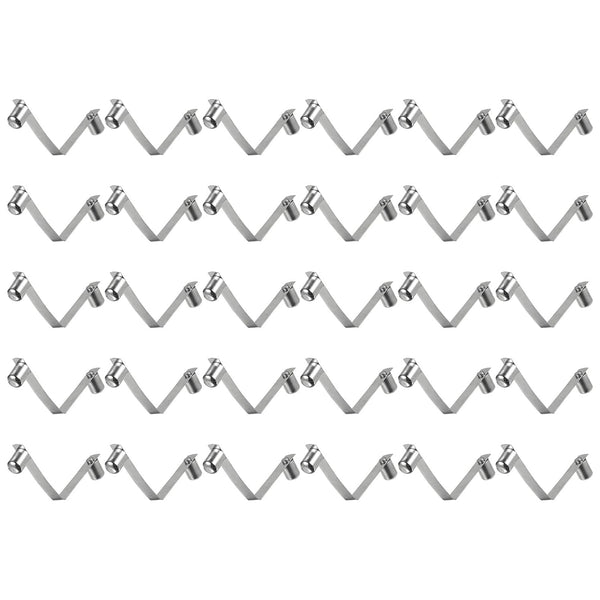HARFINGTON 30pcs Double Button Kayak Paddle Snap Spring Clip, 65Mn Spring Steel V-Shaped Solid Lift Clips