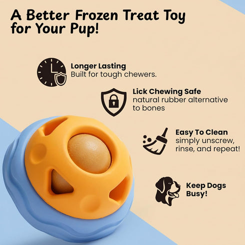 Set, Frozen Nocciola Enrichment Dog Licking Toy Treat Molds & Interactive Feeder for Aggressive Chewers, Freezable