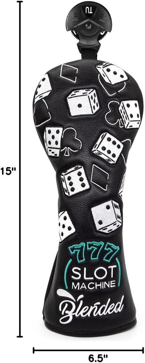 Golf Club Covers, Leather Lucky 777 Blade Putter Headcover, Driver Covers, Fairway Wood, Hybrid Head Cover, 3 Wood