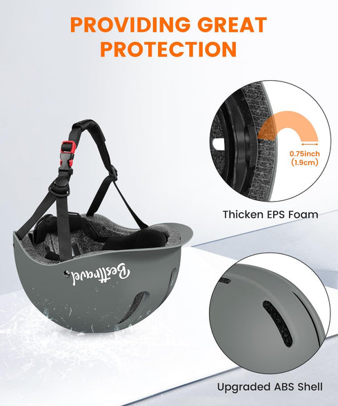 Skateboard Helmet, Multi-Sport Bicycle Helmets, Adjustment Bike Helmets for Skating, Longboard Commuter Helmet for Men