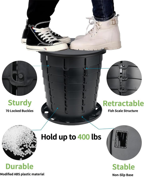 SAYA KIJI Camping Toilet Retractable Portable Toilet Portable Potty Foldable Toilet Adjustable Height for Camping