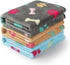 Luciphia 1 Pack 3 Fluffy Premium Fleece Pet Blankets, Paw Printed Throw for Dog Cat (Small 23x16'', Grey/Brown/Blue)