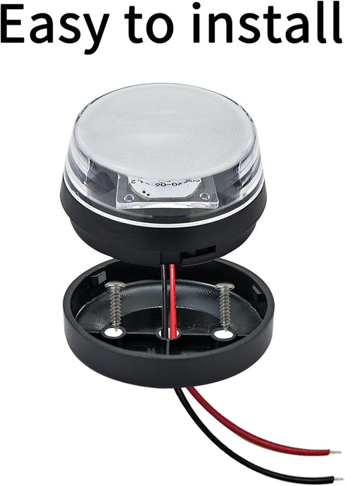 LED Waketower 360 Degree White Boat Tower Light, Anchor Light, Bimini Light, DC 10-30V