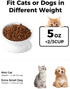 Elevated Cat Food Bowl, 5 Oz Ceramic Raised and Tilted Water Bowl, Anti Vomiting and Protect Pets' Spines Dishes for Small Dog, Fat Faced Cat, Kitten (White, 1 Pack)