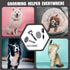5PCS Set Grooming Kit for Dog,Puppy- Deshedding & Slicker Brush for Short-Haired Pets, Flea Comb and Grooming Comb Grey