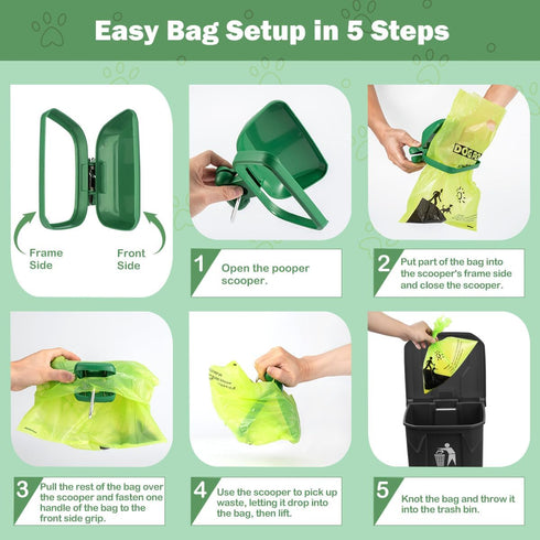 100 MXF Dog Poop Bag, Pet Waste Bags for MXF Portable Pooper Scooper for Small and Large Dogs