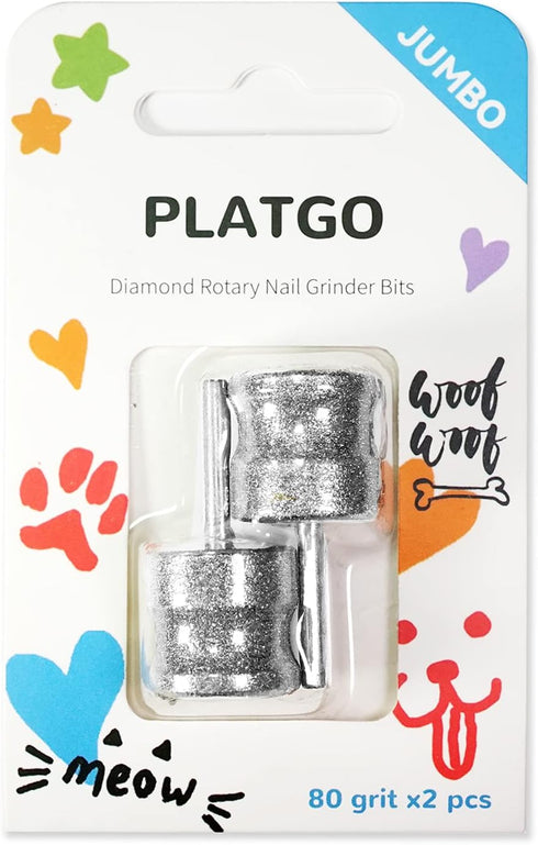 Jumbo Diamond Dremel Dog Nail Grinder Attachment, Faster Dremel Diamond Bit for Dog Nails, 1/8'' for Home Nail Care