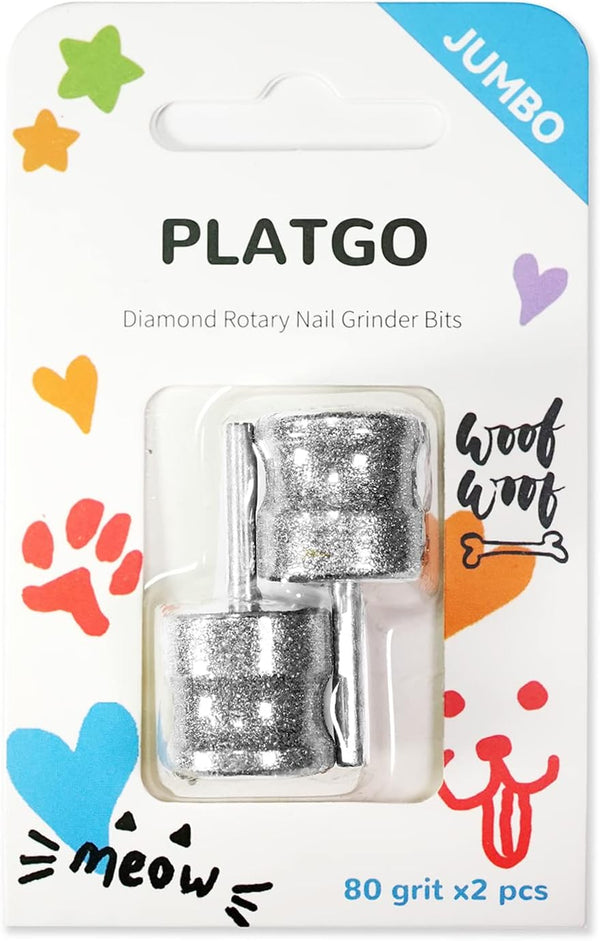 Jumbo Diamond Dremel Dog Nail Grinder Attachment, Faster Dremel Diamond Bit for Dog Nails, 1/8'' for Home Nail Care
