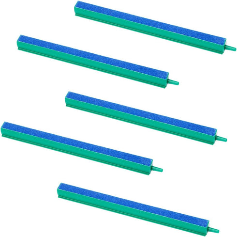 10 Inch Aquarium Air Stones Bar, Air Stone Kit with 5 Pcs Square Oxygen Diffuser