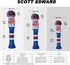Scott Edward Knit Golf Club Cover Set of 5 with Pom, USA Flag, Protect Driver Wood and Fairway Wood