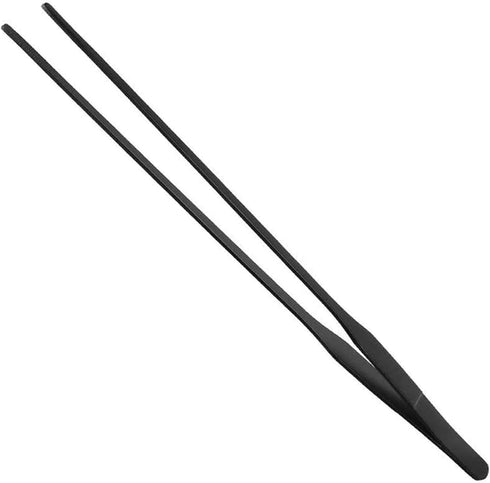 FRUTA Aquarium Tweezers Stainless Steel Straight Tweezer, 15 inch Black, Extra Long Reptiles Feeding Tongs
