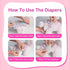 GEHUIZER 90 Count 10-16.5 Disposable Dog Diapers Female, Super Absorbent Pink Puppy Doggie Diapers for Small Female