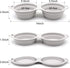 SLSON Collapsible Dog Bowls - Integrated Molding Double Bowl, 2 in 1 Foldable Pet Food & Water Dish for Cats, Hiking,