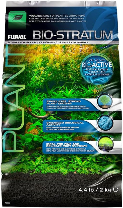 Fluval 12696 Natural Mineral-Rich Volcanic Soil Bio Stratum, 4.4 lbs. Aquarium Substrate for Healthy Plant Growth