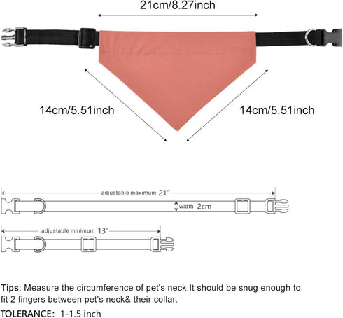 Salmon Dog Collar Bandana Pet Triangle Scarf Cat Puppy Collars Scarves Adjustable Strap Kitten Neckerchief Pet