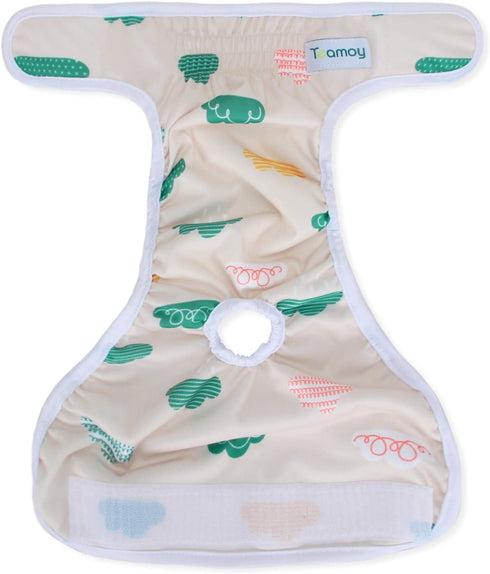 4-Pack, Teamoy Female Dog Diapers for Heat Reusable Dog Period Diaper Wraps for Incontinence, Training