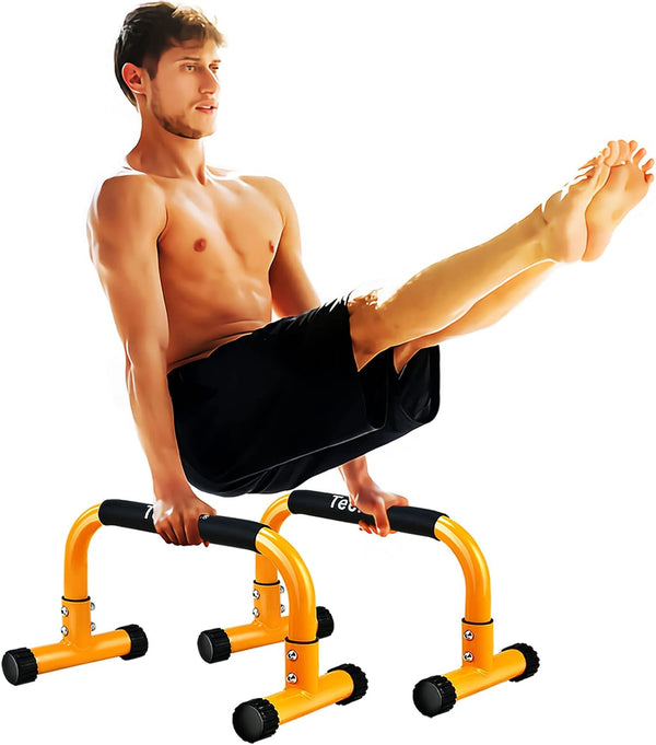 Push Up Bar, Heavy-Duty Parallettes Bars for L-sit & Dip, No Wobbling Stand for Home Fitness Training