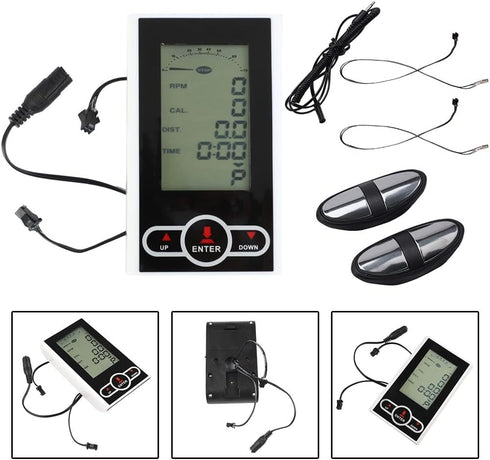 Violiica Exercise for Bike Monitor Speedometer for Stationary for Bike or Elliptical Trainer with Time Speed Distance