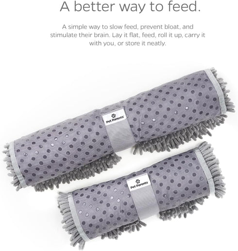 12") Pet Parents Forager Snuffle Mat with SoftSnout & Non-Slip Backing, Slow Feeder for Large & Small Dogs (Meadow