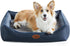 Orthopedic Dog Beds for Medium Large Dogs, Durable Egg Crate Foam Sofa Bed with Washable Cover, Waterproof Lining, Navy