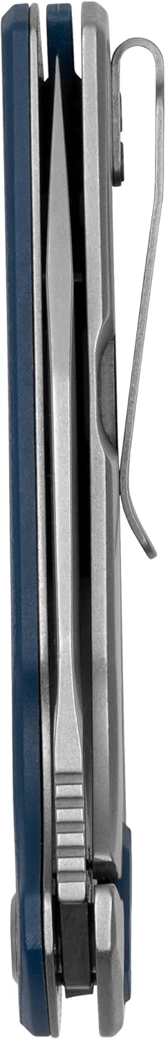 Kershaw Lucid Folding Pocket Knife, 3.2 inch Clip Point Blade, Blue Handle