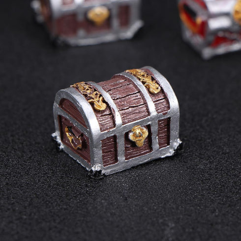 5pcs Pirate Chest Aquarium Decor, Treasure Chest Accessory for Fish Tank Microlandscape