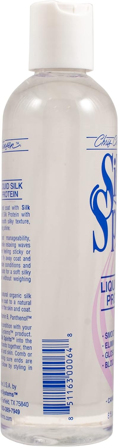 Chris Christensen Silk Spirits Liquid Protein, 8 oz, Smooth and Silky Dog Conditioner, Eliminate Frizz