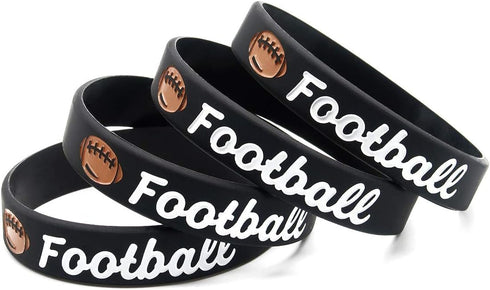 Inkstone Football Silicone Bracelets with Motivational Sports Quotes Inspiring Rubber Wristbands