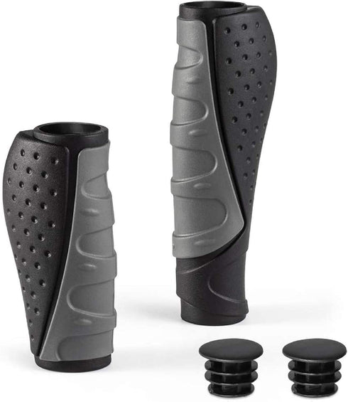PRUNUS No-Slip Soft Rubber Bike Handlebar Grips - Universal for Bicycles, MTB, BMX, E-Bike, and City Commuter Bikes