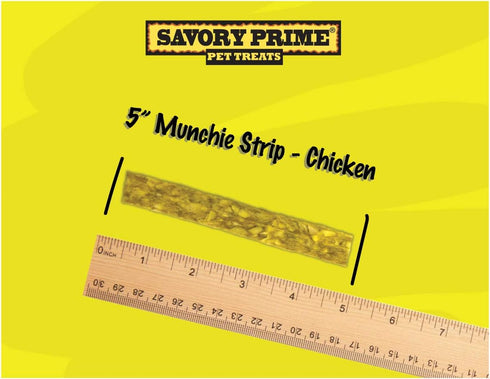 Savory Prime Munchie Strips, 12-Pack, 5-Inch, Chicken
