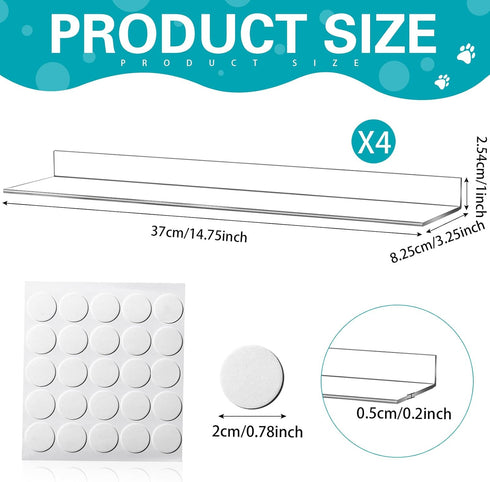 1 Set 2 Pcs Per Set 29.5'' x 3.25'' Width Clear Window Sill Protector from Dog Cat Scratching Strong Transparent Protection Against Dog Claw Chewing Slobbering Window Sill Cover