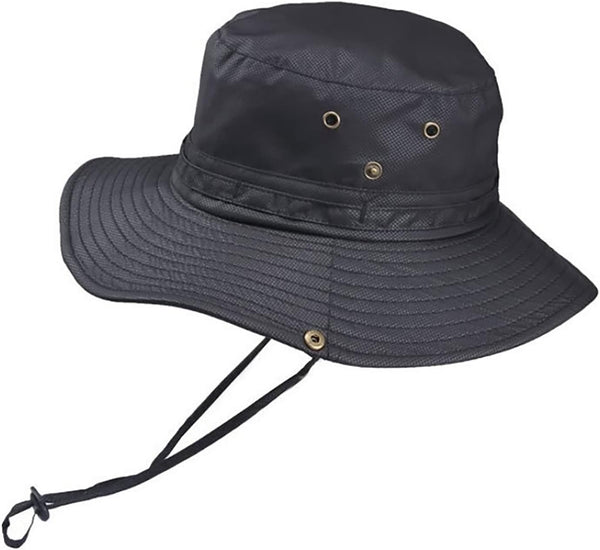 YOLAI Men's Fishing Mountaineering Sun Hat Wide Brim Foldable Visors Cap Sunscreen Fisherman
