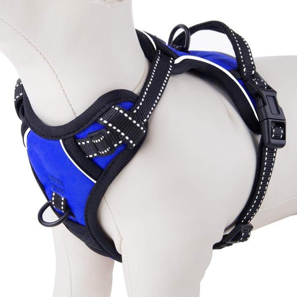 PHOEPET No Pull Dog Harnesses for Small Puppies, Reflective Adjustable Front Clip Vest with 2 Metal Leash Attachment