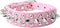 Spiked Dog Collar Soft PU Leather with Mushrooms Rivet Spike Studded for Small Breeds (L, Pink)