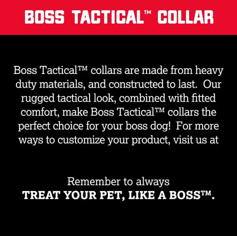 Boss Dog Tactical Collar, Black Camo, X-Large