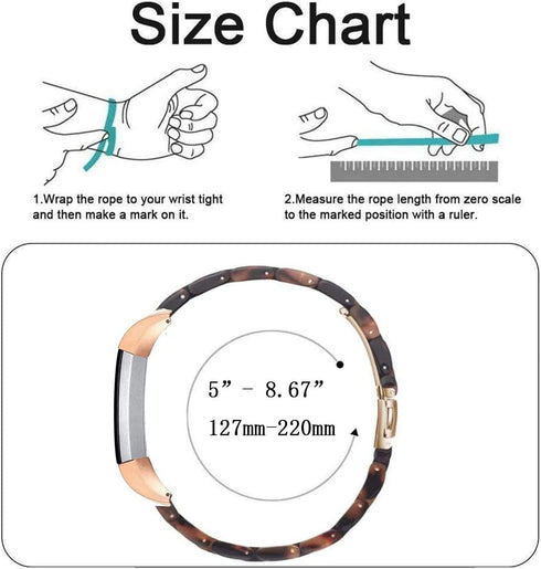 Resin Band Compatible with Fitbit Alta/Alta HR/Ace, Women Men Wristband Strap Bracelet