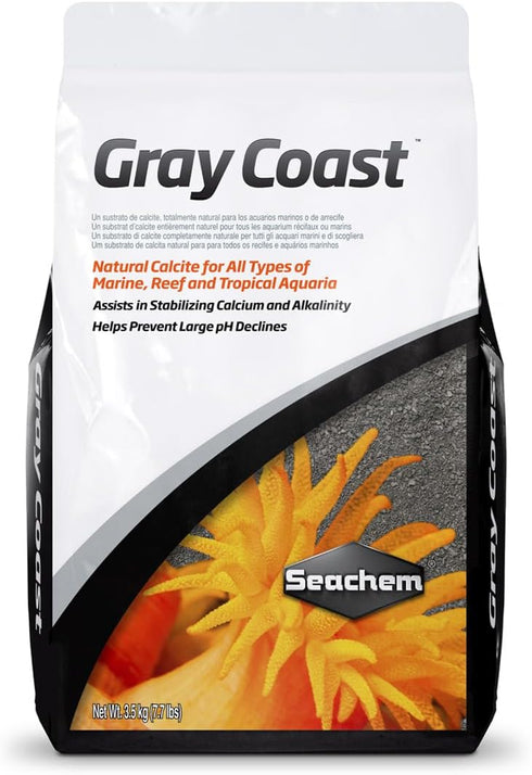 Seachem Gray Coast Calcite Substrate, 7.7 lb for Aquariums
