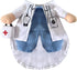 NACOCO Pet Doctor Costume for Dogs and Cats, Halloween Jeans Outfit Apparel (XS)