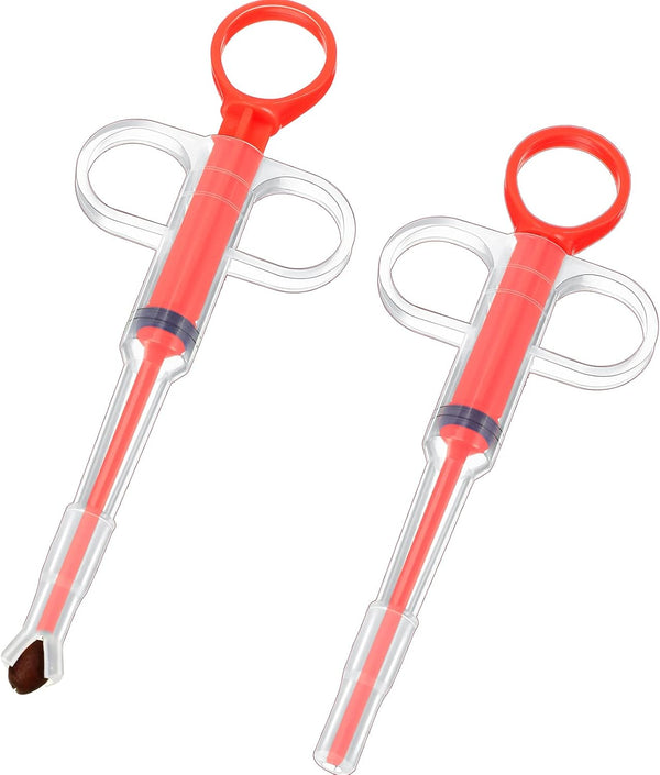 2 Pieces Pet Pill Plunger Popper for Small Cats and Dogs, Soft Tip Tablet Syringe Pusher
