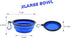 XL (7") Collapsible Pet Bowl with Carabiner Clips | BPA Free Food Grade Silicon XL Dog and Cat Expandable Travel Bowls | Pop Out Dog Bowls (xLarge, Blue)
