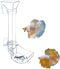 Aquarium Fish Shrimp Feeding Dish Set - Clear Feeder Tube and Dish with Cleaning Brush for Feeding Supplies