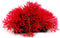Red Artificial Flowers, Fake Pine with Base Grass Fish Tank Ornament, Aquatic Plant Landscape Decor for Aquarium