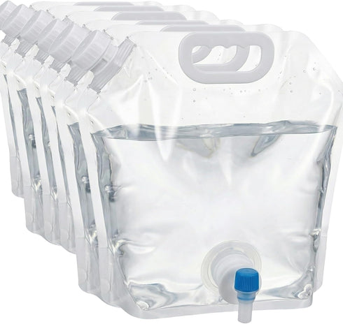 WMXWAN With Spigot & Top Fill Cap, 6 Pack 1.3 Gal (5L) Collapsible