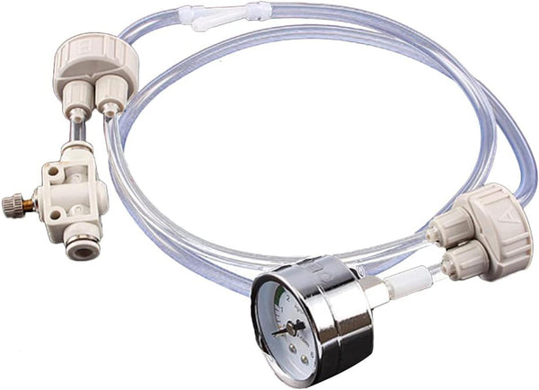 DIY CO2 Generator System Kit - Pressurized CO2 Kit for Aquarium Plants with Pressure Gauge & Air Flow Valve