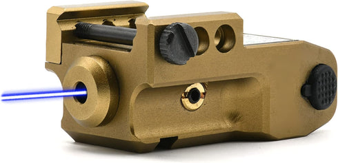 HiLight SS10B Blue Laser Tactical Sight for Pistols, Low Profile Military Grade Anodized Aluminum Body TAN, Micro USB