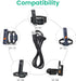 2-Pack Charger Replacement for Delupet Dog Training Collar, Magnetic Charging Cable for Yawpet Shock Collar
