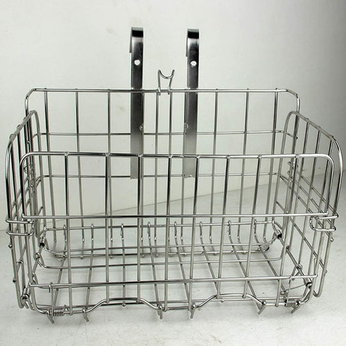 GLE2016 Folding Bike Front Basket, Rust Proof, Detachable, Easy Installation for Mountain Bike