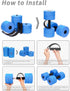 Hikeen Aquatic Exercise Dumbbells - Water Dumbbell Pool Resistance Barbells with 4 High-Density EVA Foam Weights
