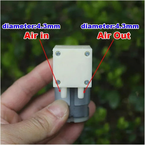 VUBBJCRS 385 12V -80Kpa Mini Motor Small Air Vacuum Pump Negative Pressure Suction Piston Pump DC DIY Breast Pump